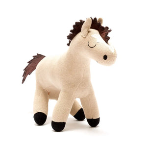 Knitted Organic Cotton Horse Plush Toy