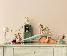 Load image into Gallery viewer, Tricycle Mouse Big Brother in a play scene on a dresser