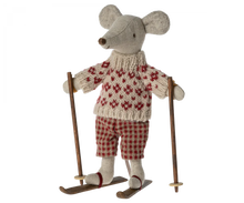 Load image into Gallery viewer, Winter Mouse with Ski Set - Mum - Red