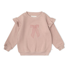 Load image into Gallery viewer, Organic Fleece Ruffle Sleeve Sweatshirt - Bow