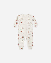 Load image into Gallery viewer, Organic Long John Pajamas in Gnome Village, front view laid flat
