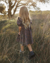 Load image into Gallery viewer, plaid girls dress with peter pan collar