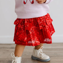 Load image into Gallery viewer, Ruby Sequin Tutu Skirt