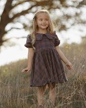 Load image into Gallery viewer, plaid girls dress with peter pan collar