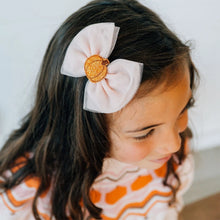 Load image into Gallery viewer, Pumpkin Tulle Bow Clip