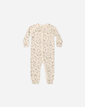 Load image into Gallery viewer, Organic Long John Pajamas in Holly Fleur, front view laid flat