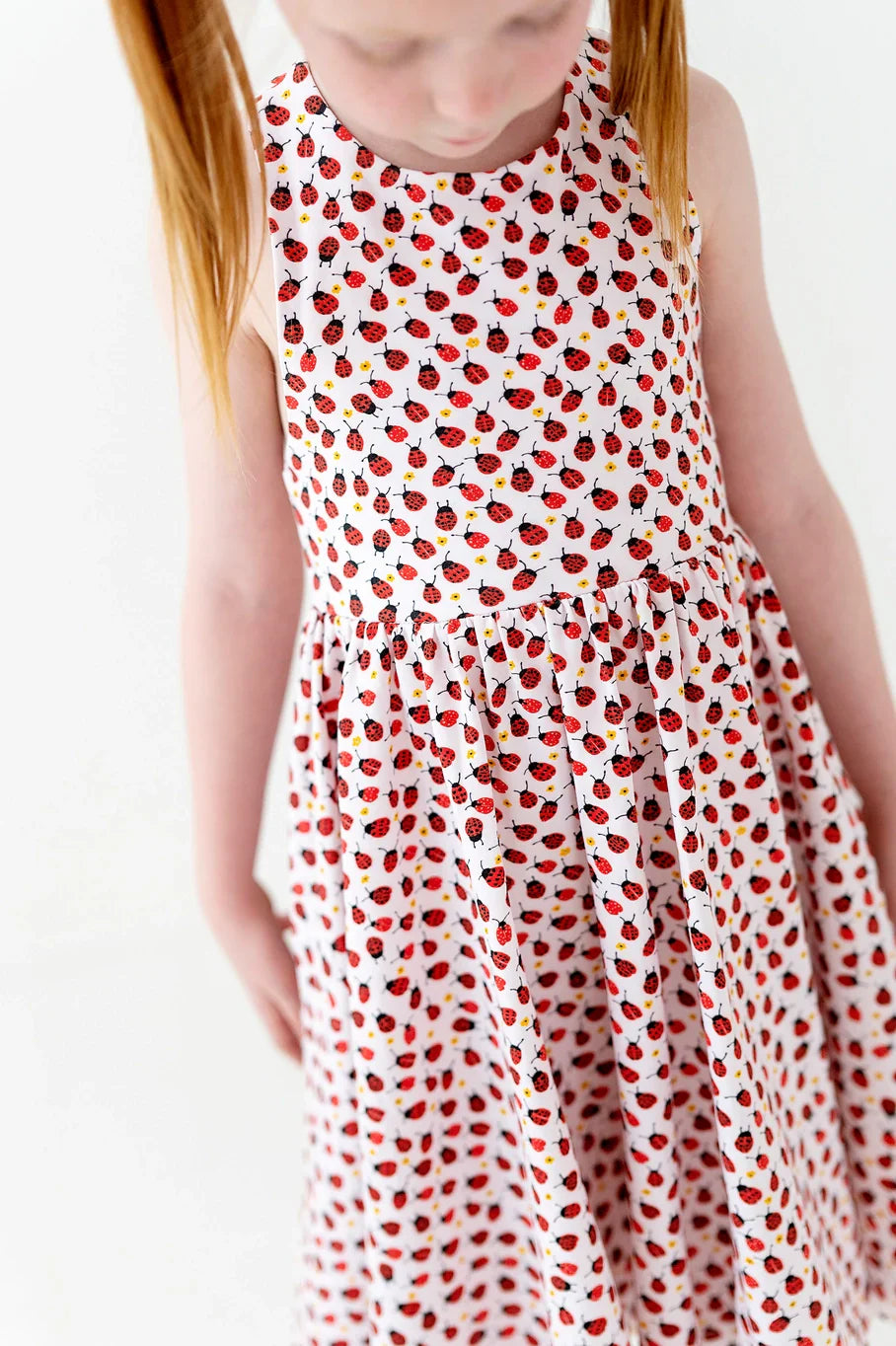 Sofia Dress In Ladybugs - Pocket Twirl Dress