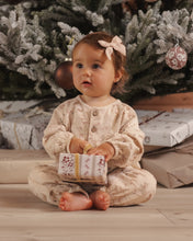 Load image into Gallery viewer, Henley Jumpsuit in Kitties on a baby with a gift box