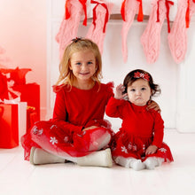 Load image into Gallery viewer, Peppermint Swirl Christmas Long Sleeve Tutu Bodysuit - Baby