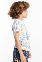 Load image into Gallery viewer, Surf’s Up - White Short Sleeve Tee Shirt