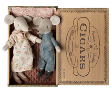Load image into Gallery viewer, Grandma And Grandpa Mice In Cigarbox