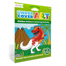 Load image into Gallery viewer, Undercover Art Hidden Pattern Coloring Activity Dino