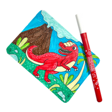 Load image into Gallery viewer, Undercover Art Hidden Pattern Coloring Activity Dino