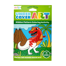 Load image into Gallery viewer, Undercover Art Hidden Pattern Coloring Activity Dino