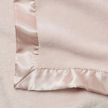 Load image into Gallery viewer, Satin Trim Flannel Fleece Security Blankie - Pink
