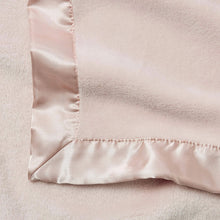 Load image into Gallery viewer, Satin Trim Flannel Fleece Security Blankie - Pink