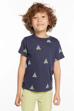 Load image into Gallery viewer, Sailboat Short Sleeve Tee Shirt - Navy