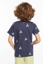 Load image into Gallery viewer, Sailboat Short Sleeve Tee Shirt - Navy
