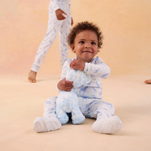 Load image into Gallery viewer, Blue Jolie Giraffe Organic Cotton Magnetic Footie