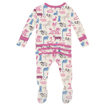 Load image into Gallery viewer, Muffin Ruffle Footie with 2 Way Zipper-Natural Chinese Zodiac
