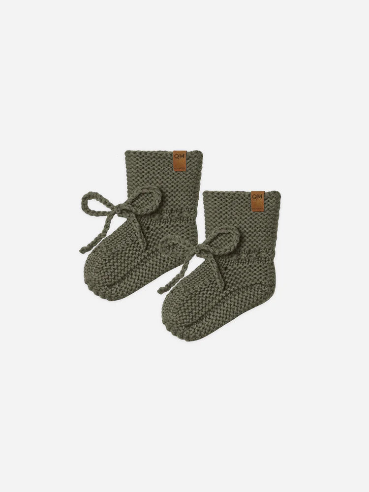 Knit Booties - Forest