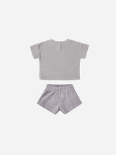 Load image into Gallery viewer, Terry Tee + Shorts Set - Periwinkle
