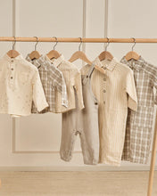 Load image into Gallery viewer, Collared Baby Jumpsuit - Pewter Plaid
