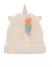 Load image into Gallery viewer, Rainbow Unicorn Knitted Hat