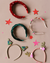 Load image into Gallery viewer, Evergreen Velvet Plaited Headband