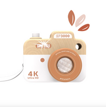 Load image into Gallery viewer, Wooden camera with 'SP3000' branding on a white background