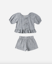 Load image into Gallery viewer, Checkered top and shorts set on a white background