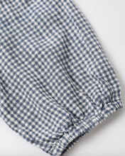 Load image into Gallery viewer, Close-up of blue and white checkered fabric on a white background