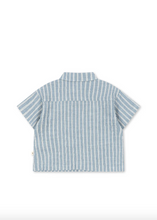 Load image into Gallery viewer, Elliot SS Shirt GOTS - Trio Bleu Stripe