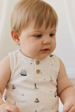 Load image into Gallery viewer, Organic Cotton Archie Playsuit - Sailing Day