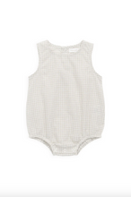 Load image into Gallery viewer, Organic Cotton Bentley Playsuit - Double Windowpane Check Pecan