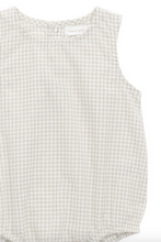 Load image into Gallery viewer, Organic Cotton Bentley Playsuit - Double Windowpane Check Pecan