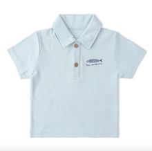Load image into Gallery viewer, Organic Polo Shirt & Shorts Set - Light Blue