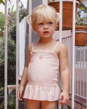 Load image into Gallery viewer, Tori Skirted One-Piece - Petal Gingham