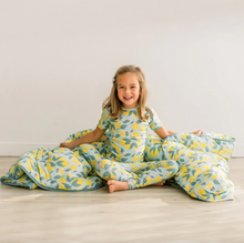 Load image into Gallery viewer, Print Short Sleeve Pajama Set - Spring Sky Lemonade