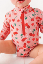 Load image into Gallery viewer, Rash Guard Swimsuit - Cherry on Top