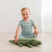 Load image into Gallery viewer, Print Short Sleeve Pajama Set - Spring Sky Croc & Friends
