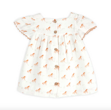 Load image into Gallery viewer, Horse Baby Dress + Bloomer (Organic) - Natural