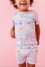 Load image into Gallery viewer, Kids Short Bamboo Pajamas - Estelle Unicorn