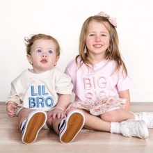Load image into Gallery viewer, Lil Bro Embroidered Patch Short Sleeve Romper - Family Fun