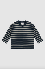 Load image into Gallery viewer, Organic Cotton Waffle Leith Long Sleeve - Dreamer Stripe Captain