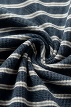 Load image into Gallery viewer, Organic Cotton Waffle Leith Long Sleeve - Dreamer Stripe Captain