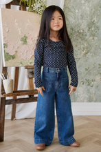 Load image into Gallery viewer, Organic Cotton Long Sleeve Top - Lisa Petite Indigo