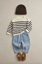 Load image into Gallery viewer, Lawrence Knit Jumper - Lawrence Stripe Cloud/Eclipse