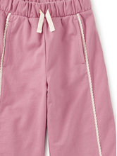 Load image into Gallery viewer, Lace Trim Track Pants - Hydrangea