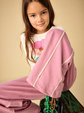 Load image into Gallery viewer, Lace Trim Track Pants - Hydrangea